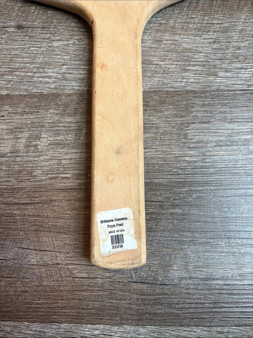 Williams Sonoma Wooded Pizza Peel Paddle Natural Wood 24” Made in USA